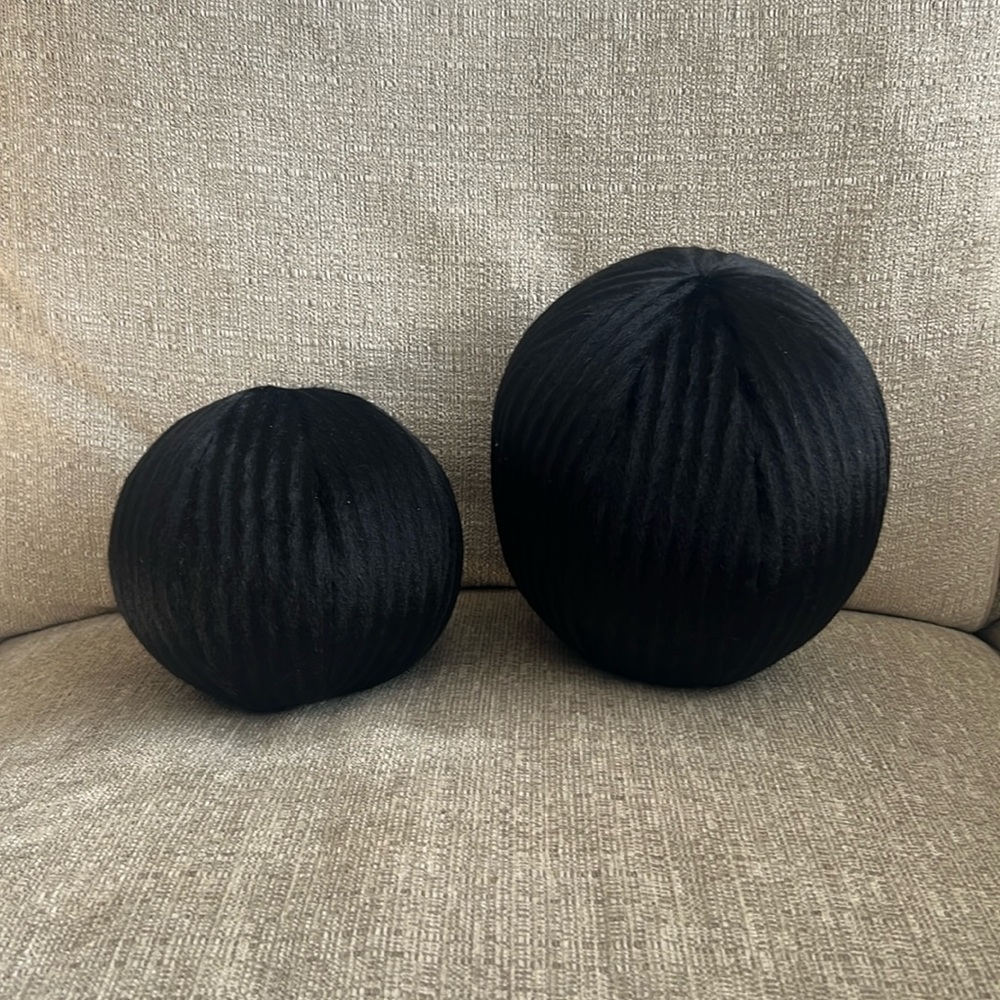 Custom Faux Mohair Black Accent Pillows